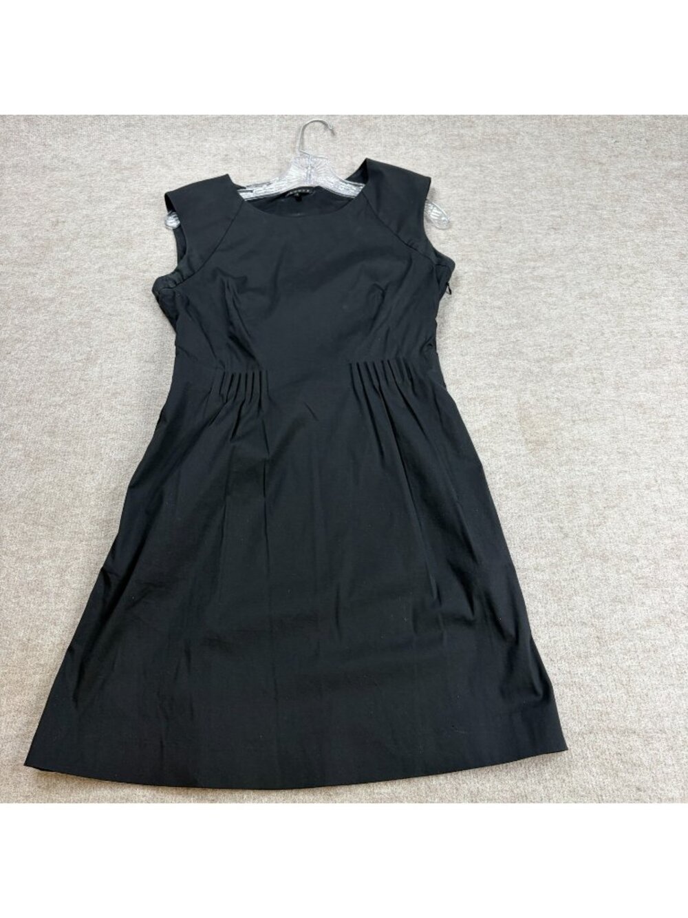 Theory Womens Dress 4 Black Fit and Flare Cotton Blend